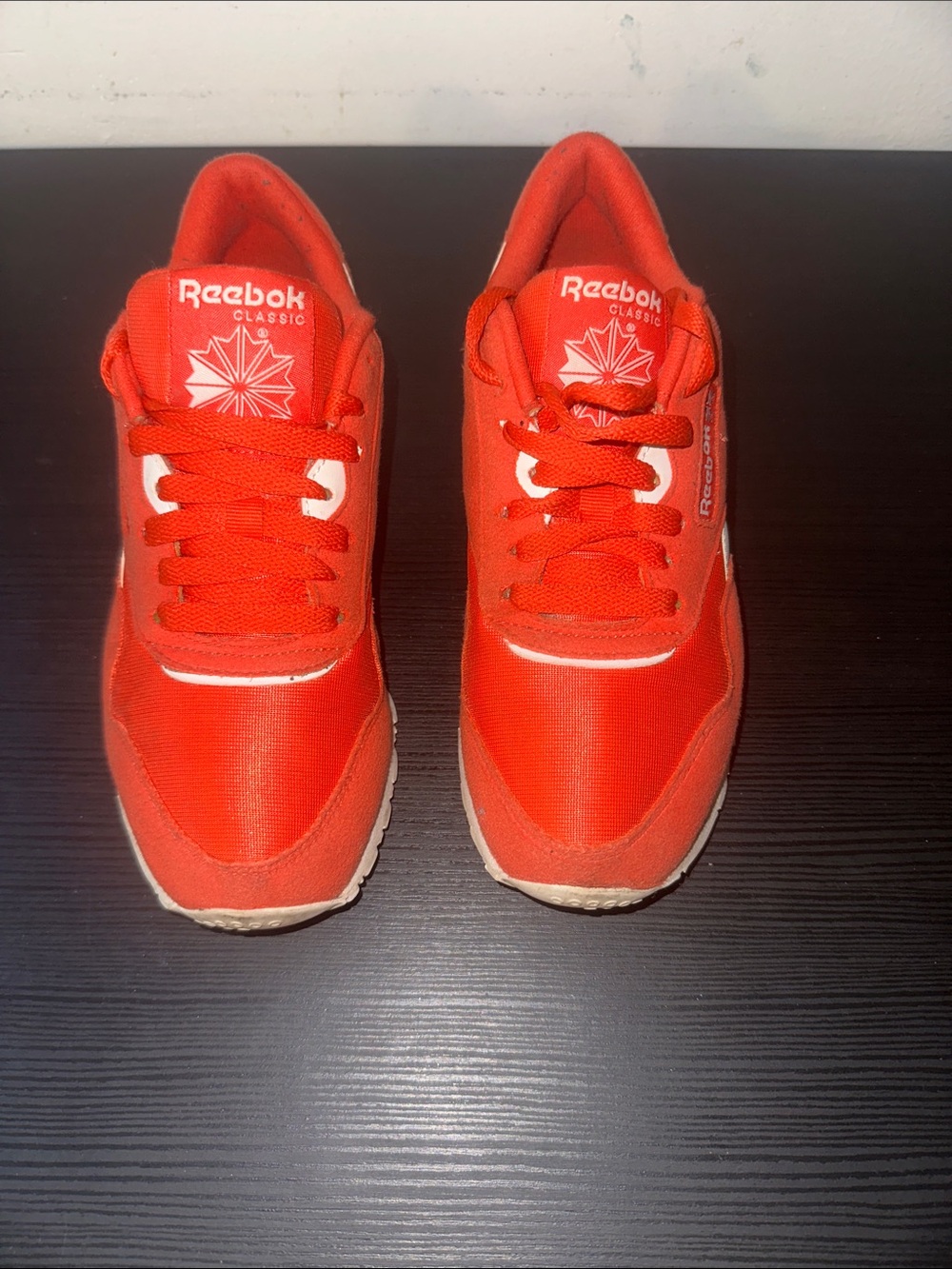 Reebok Kids Bright Orange Low-Top Sneakers